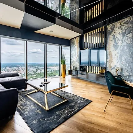 Apartament Sky Tower Z Wanna Przy Oknie Wrocław