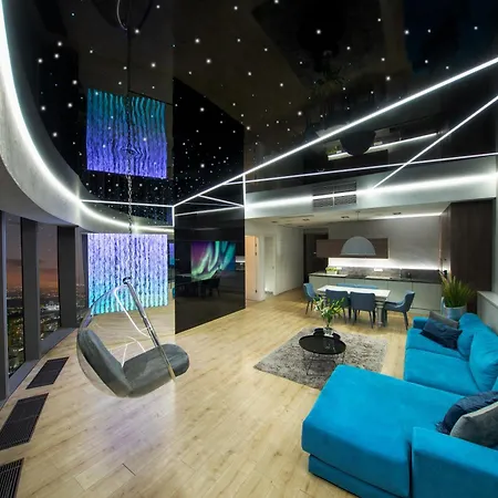 Apartament Sky Tower Z Wanna Przy Oknie