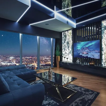 Apartament Sky Tower Z Wanna Przy Oknie