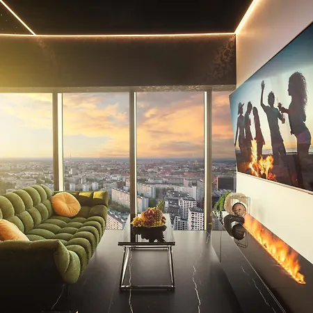 Apartament Sky Tower Z Wanna Przy Oknie *