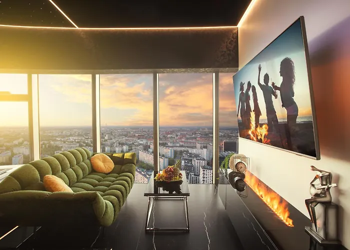 Apartament Sky Tower Z Wanna Przy Oknie *